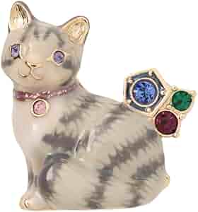 アナスイ　首飾りの猫のブローチ　　ブルー　猫　ネコ　ねこ Anna Sui（アナスイ）から新作の猫アクセサリーが登場！黒猫と